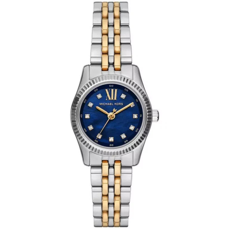 Michael Kors Women’s Quartz Two-Tone Stainless Steel Blue Mother Of Pearl Dial 26mm Watch MK4865 - twentyfour