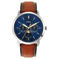 Fossil Men’s Quartz Brown Leather Strap Blue Dial 42mm FS5903 - twentyfour