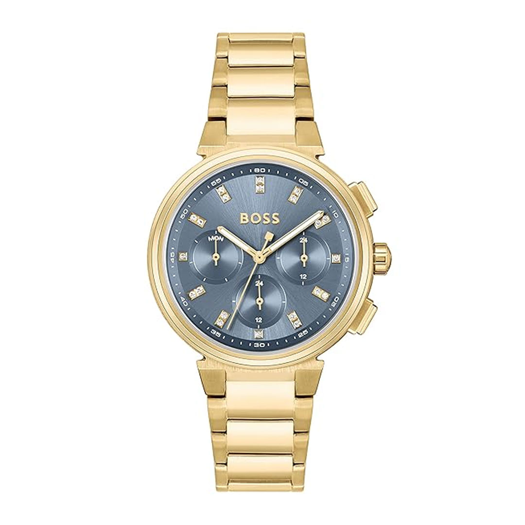 Hugo Boss Women’s Quartz Gold Stainless Steel Blue Dial 38mm Watch 1502677 - twentyfour