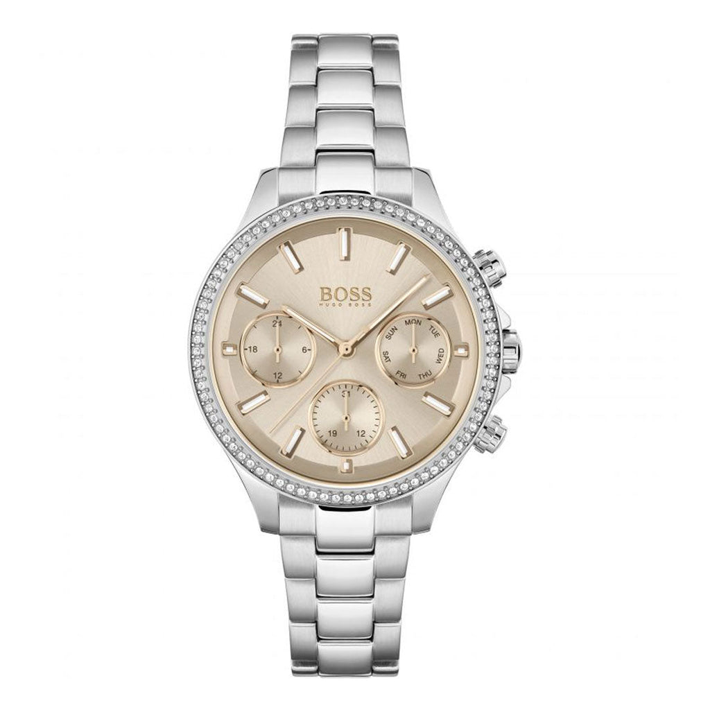 Hugo Boss Women’s Quartz Silver Stainless Steel Gold Dial 38mm 1502565 - twentyfour