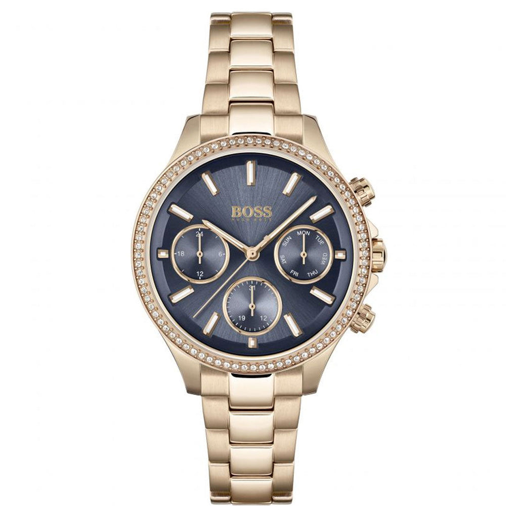 Hugo Boss Women’s Quartz Gold Stainless Steel Blue Dial 38mm 1502566 - twentyfour