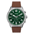 Fossil Men’s Quartz Brown Leather Strap Green Dial 50mm BQ2801 - twentyfour