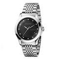 Gucci Men’s Swiss Made Quartz Stainless Steel Black Dial 38mm Watch YA126405