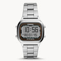 Fossil Men’s Digital Silver Stainless Steel Positive Display Dial 40mm FS5844 - twentyfour