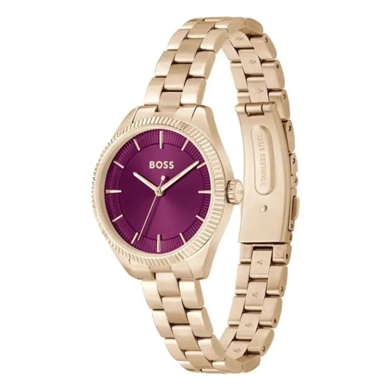 Hugo Boss Women’s Quartz Rose Gold Stainless Steel Sage Red Dial 32mm 1502728 - twentyfour