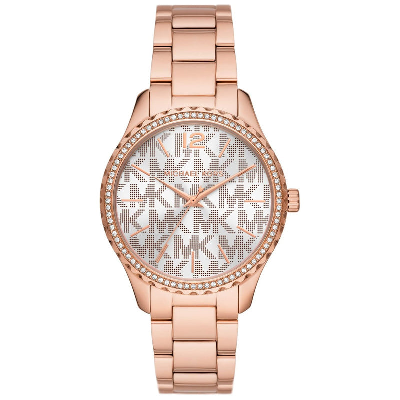 Michael Kors Women’s Quartz Rose Gold Stainless Steel White Dial 38mm Watch MK7297 - twentyfour
