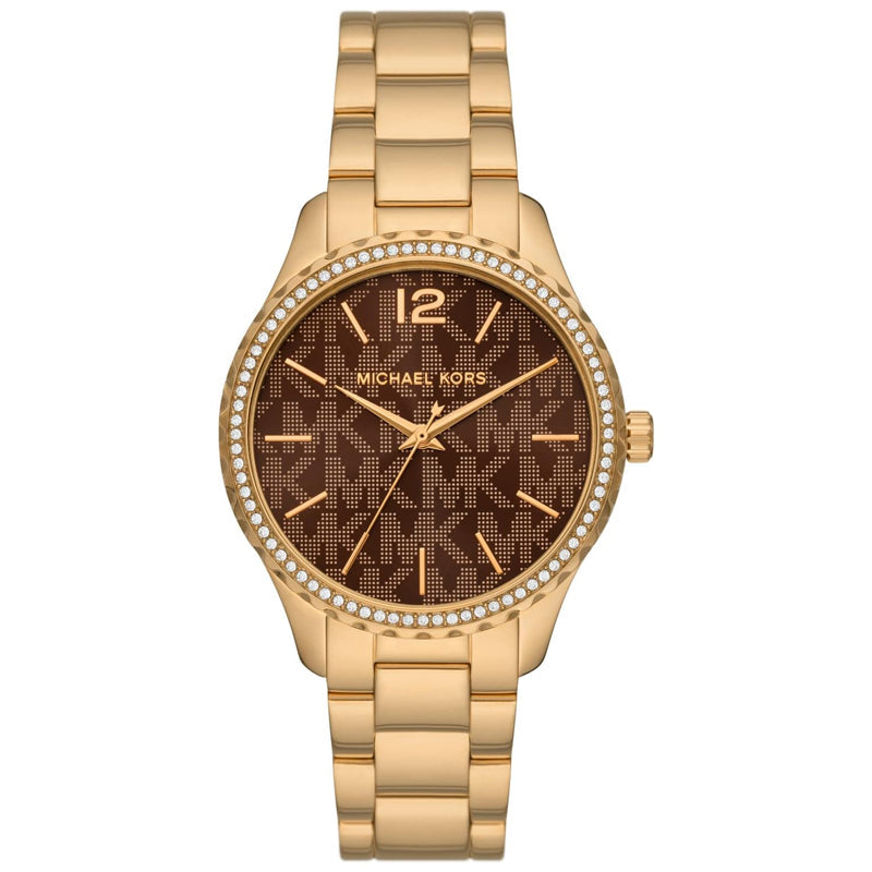 Michael Kors Women’s Quartz Gold Stainless Steel Brown Dial 38mm Watch MK7296 - twentyfour