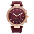 Michael Kors Women’s Quartz Leather Strap Red Dial 39mm Watch MK6986 - twentyfour
