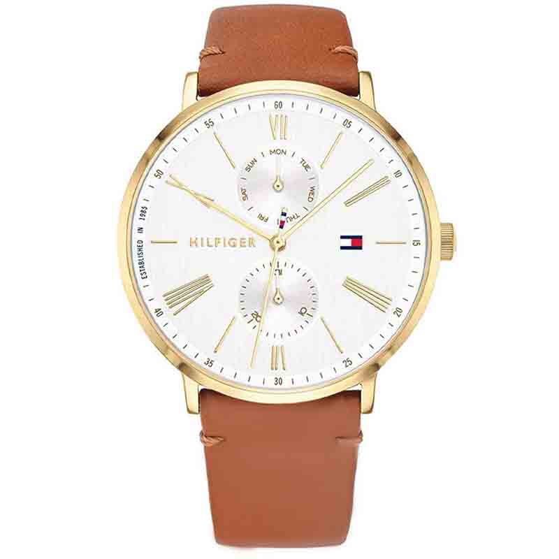 Tommy Hilfiger Women’s Quartz Leather Starp Silver Dial 38mm 1782073 - twentyfour