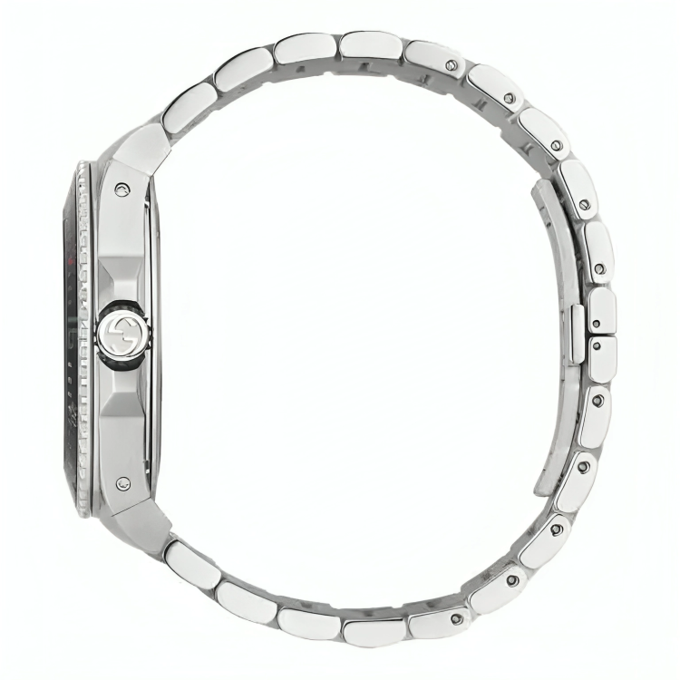 Gucci Men’s | Quartz Stainless Steel Black Dial 45mm YA136218 - twentyfour