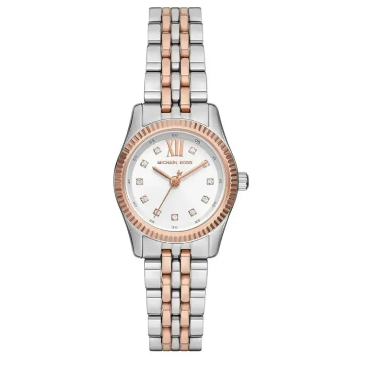 Michael Kors Women’s Quartz Two Tone Stainless Steel White Dial 26mm Watch MK4817 - twentyfour