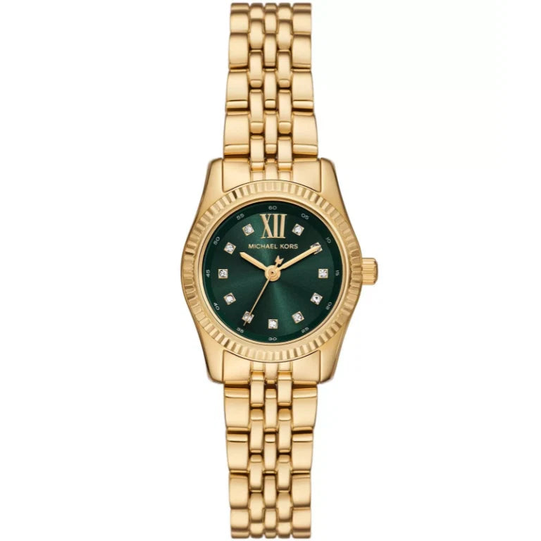 Michael Kors Women’s Quartz Gold Stainless Steel Green Dial 26mm Watch MK4842 - twentyfour