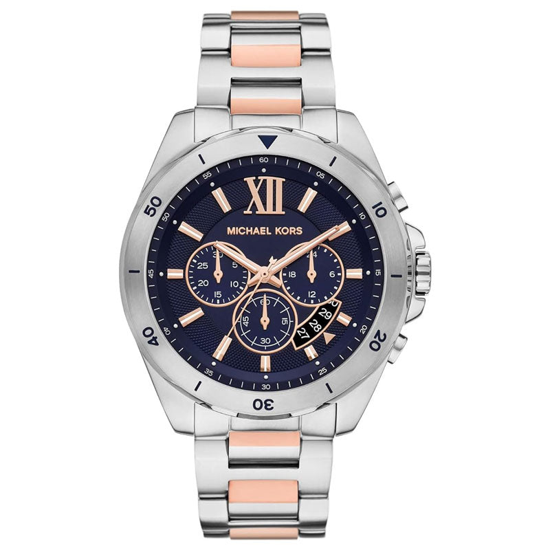 Michael Kors Men’s Quartz Two Tone Stainless Steel Blue Dial 45mm Watch MK9065 - twentyfour