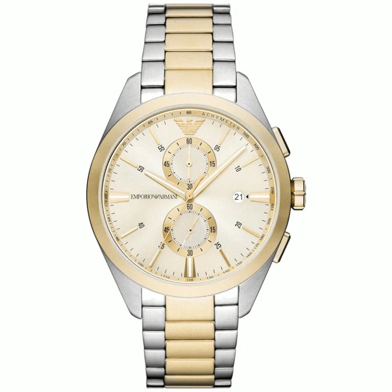Emporio Armani | Men’s Quartz Two Tone Stainless Steel Cream Dial 43mm AR11605 - twentyfour