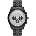 Michael Kors Men’s Quartz Black Stainless Steel Silver Dial 45mm Watch MK8605 - twentyfour