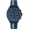 Hugo Boss Velocity Men’s Chronograph Quartz Blue Silicone Strap Blue Dial 44mm 1514061 - twentyfour