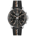 Hugo Boss Men’s Chronograph Quartz Black Leather Strap Black Dial 45mm 1514121 - twentyfour