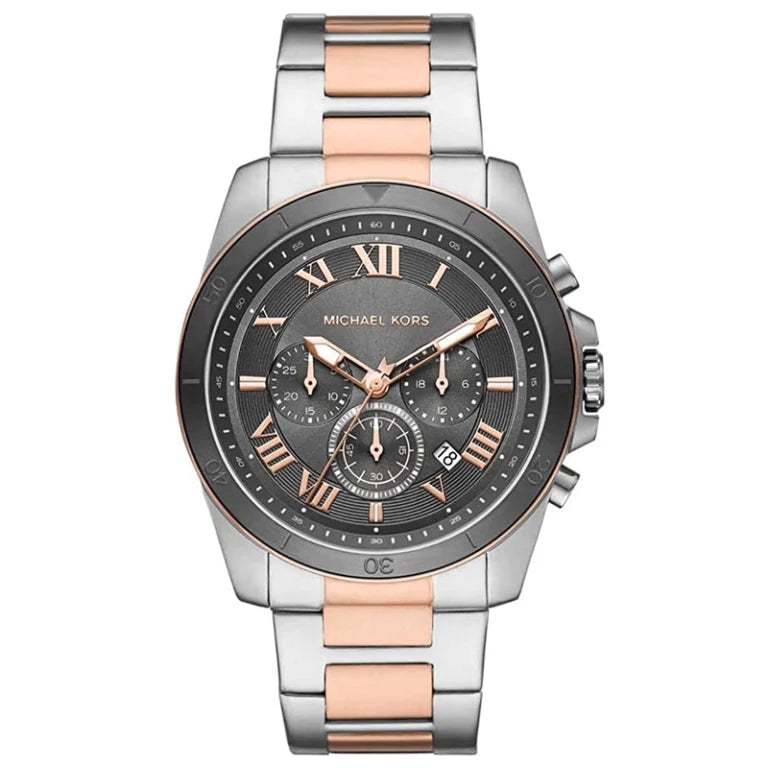 Michael Kors Men’s Quartz Two-tone Stainless Steel Grey Dial 44mm Watch MK8902 - twentyfour