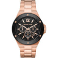 Michael Kors Men’s Quartz Rose Gold Stainless Steel Black Dial 45mm Watch MK8940 - twentyfour