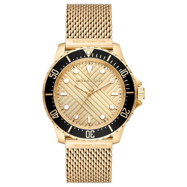 Michael Kors Men’s Quartz Gold Stainless Steel Gold Dial 43mm Watch MK9083 - twentyfour