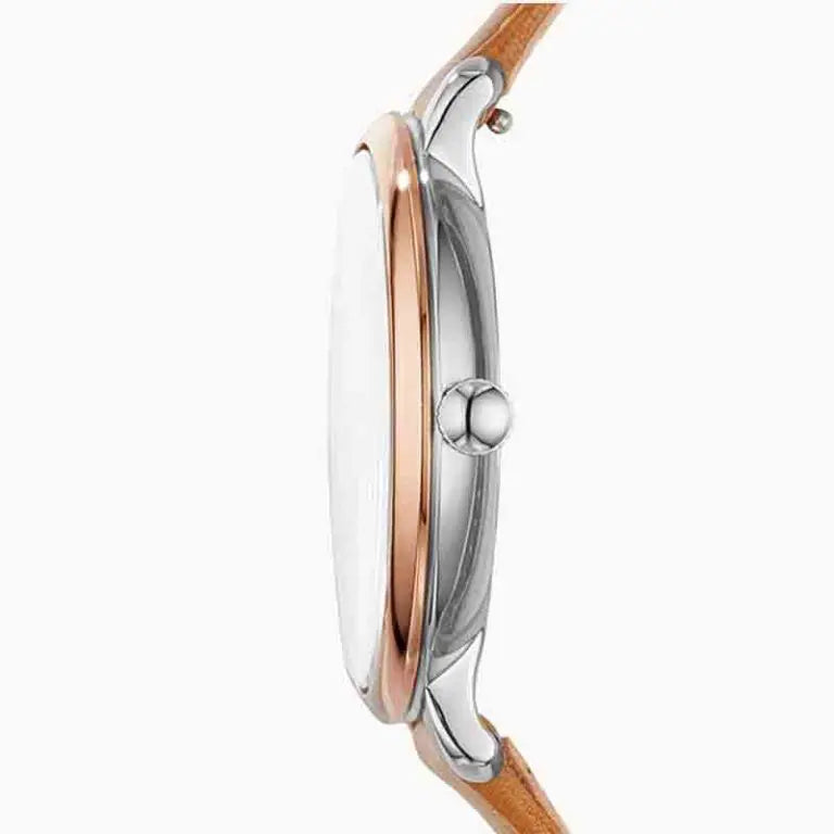 Fossil Women’s Quartz Brown Leather Strap Blue Dial 36mm Watch ES4274 - twentyfour