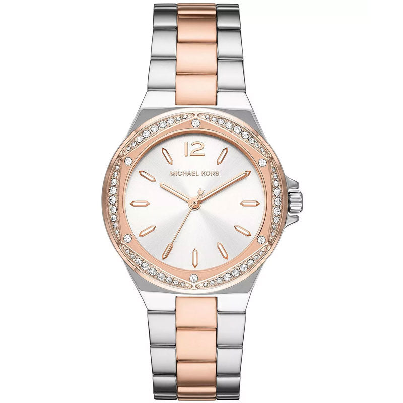 Michael Kors Women’s Quartz Two Tone Stainless Steel Silver Dial 37mm Watch MK6989 - twentyfour