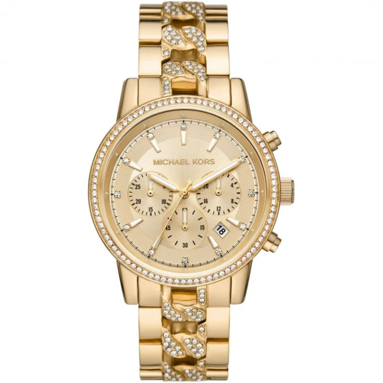Michael Kors Women’s Quartz Gold Stainless Steel Gold Dial 41mm Watch MK6937 - twentyfour