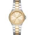 Michael Kors Women’s Quartz Two-tone Stainless Steel Gold Dial 37mm Watch MK6988 - twentyfour