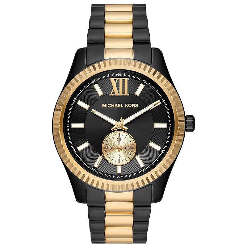 Michael Kors Unisex Quartz Two-tone Stainless Steel Black Dial 45mm Watch MK8948 - twentyfour