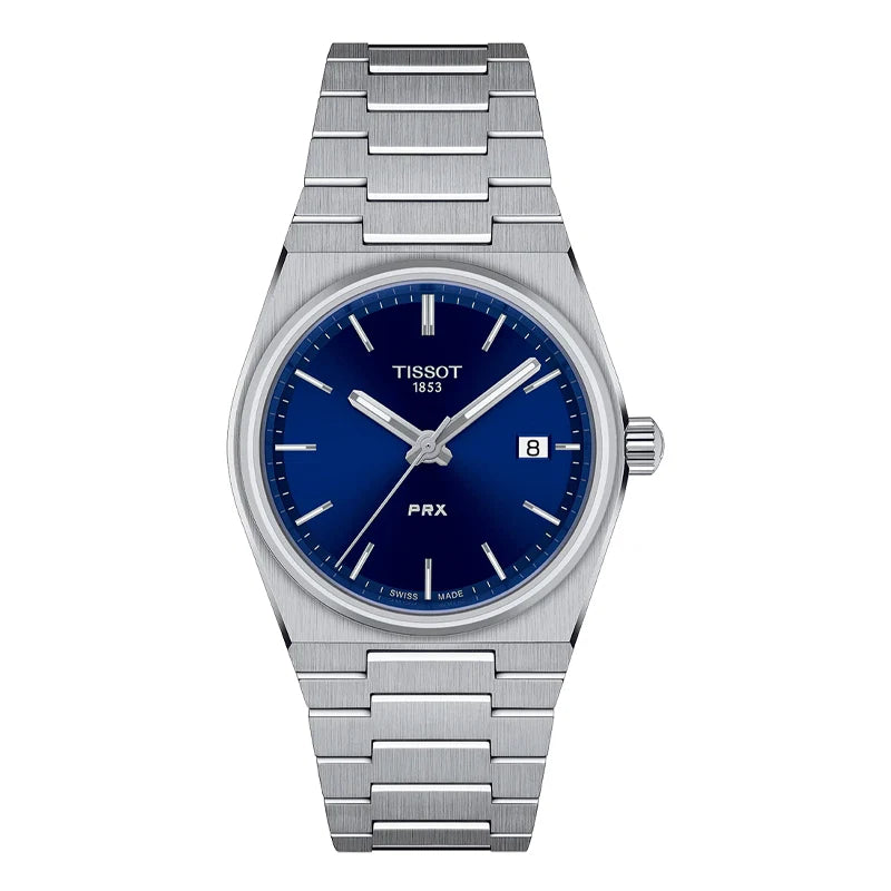 TISSOT PRX Unisex Quartz Swiss Made Silver Stainless Steel Blue Dial 35mm Watch T137.210.11.041.00