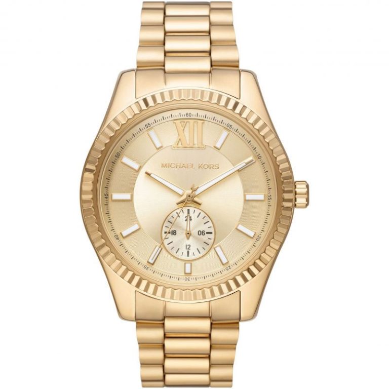 Michael Kors Men’s Quartz Gold Stainless Steel Gold Dial 45mm Watch MK8947 - twentyfour