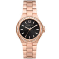 Michael Kors Women’s Quartz Rose Gold Stainless Steel Black Dial 37mm MK7233 - twentyfour