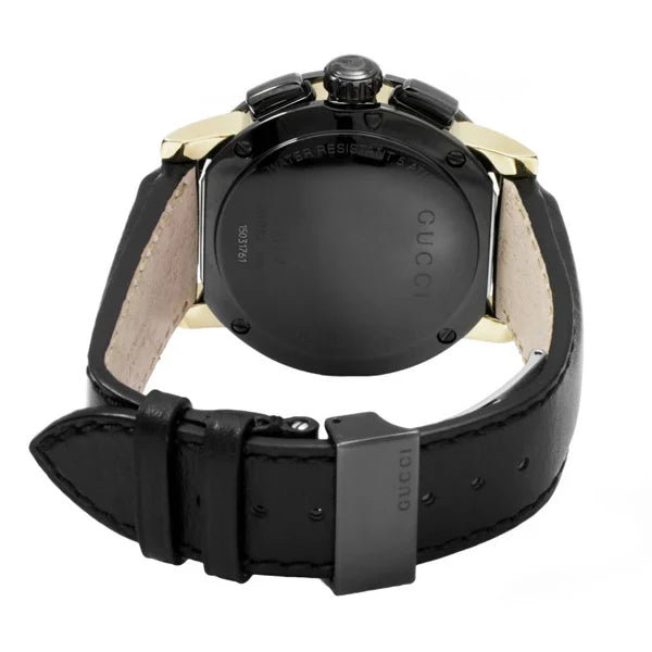 Gucci Men’s | Quartz Leather Strap Black Dial 44mm YA101203 - twentyfour