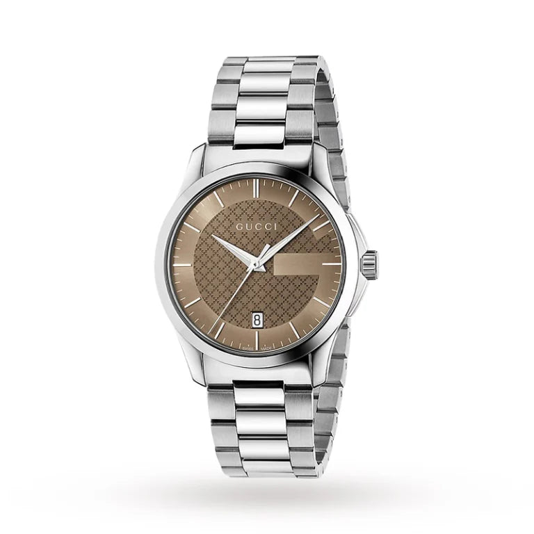 Gucci Men’s | Quartz Stainless Steel Brown Dial 38mm YA126445