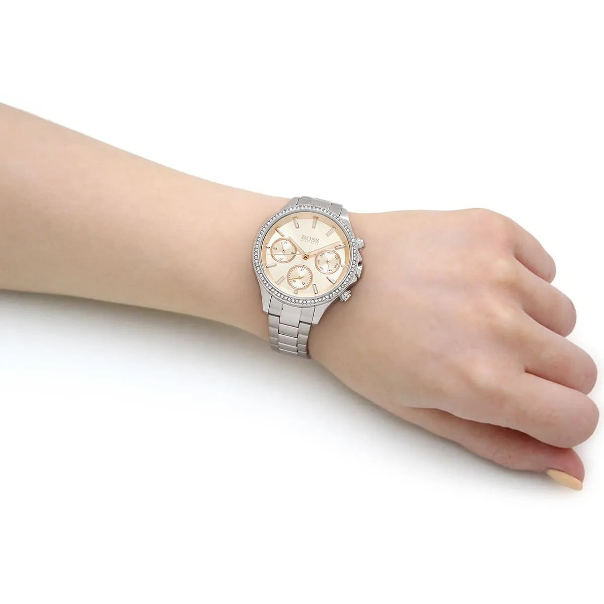 Hugo Boss Women’s Quartz Silver Stainless Steel Gold Dial 38mm 1502565 - twentyfour