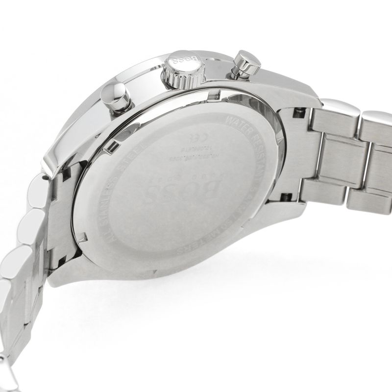 Hugo Boss Men’s | Chronograph Quartz Stainless Steel | Grey Dial 44mm Watch 1513634 - twentyfour