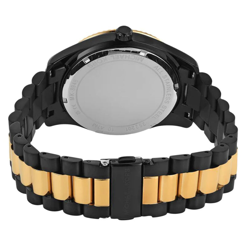 Michael Kors Unisex Quartz Two-tone Stainless Steel Black Dial 45mm Watch MK8948 - twentyfour