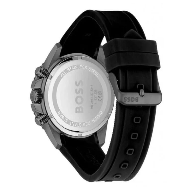 Hugo Boss Men’s Quartz Black Silicone Strap Green Dial 45mm 1513967 - twentyfour