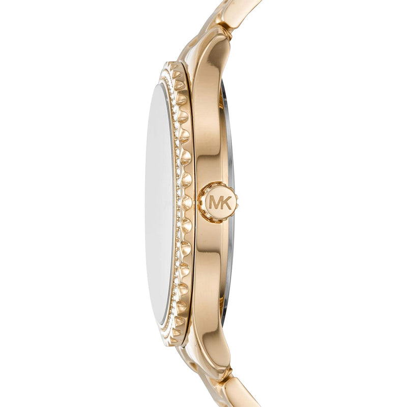 Michael Kors Women’s Quartz Gold Stainless Steel White Mother Of Pearl Dial 38mm Watch MK6870 - twentyfour
