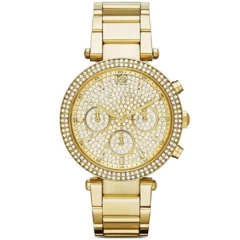 Michael Kors Women’s Quartz Gold Stainless Steel Crystal Pave Dial 39mm Watch MK5856 - twentyfour