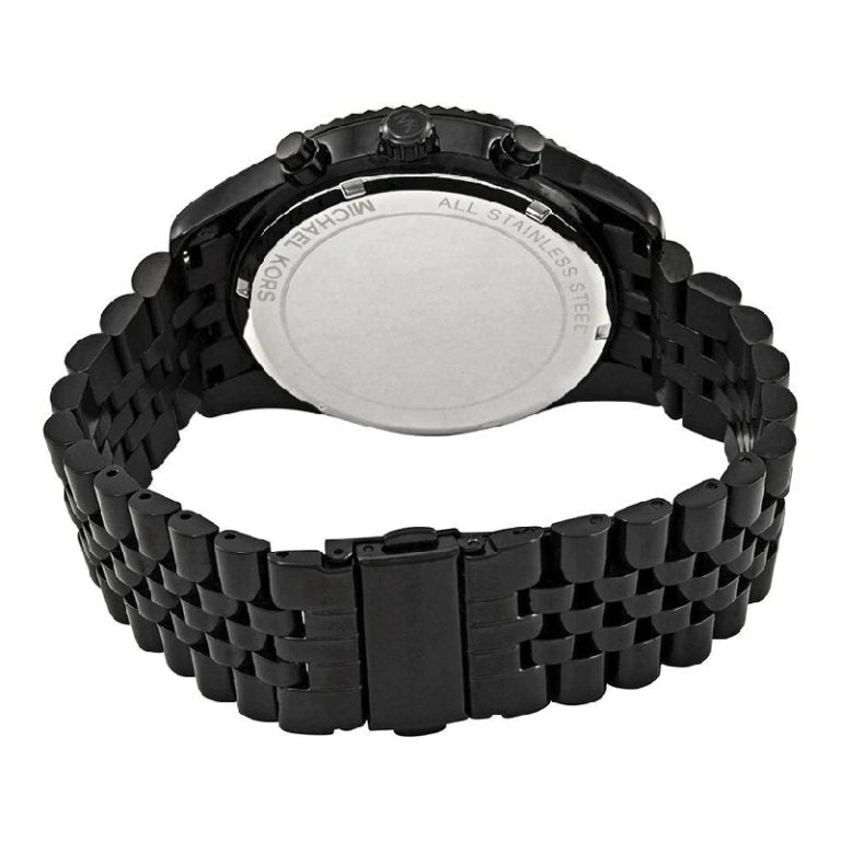 Michael Kors Men’s Quartz Black Stainless Steel Silver Dial 45mm Watch MK8605 - twentyfour