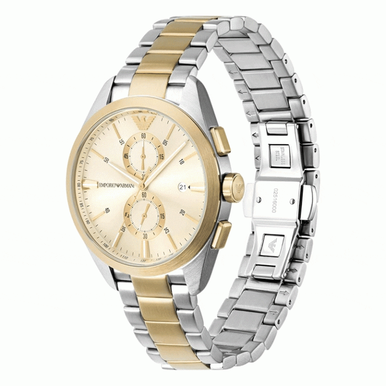 Emporio Armani | Men’s Quartz Two Tone Stainless Steel Cream Dial 43mm AR11605 - twentyfour