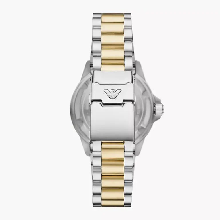 Emporio Armani Men’s Automatic Two-Tone Stainless Steel Black Dial 42mm Watch AR 60089 - twentyfour