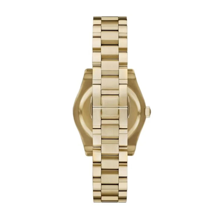 Emporio Armani Women’s Quartz Gold Stainless Steel Mother Of Pearl White Dial 32mm AR11657 - twentyfour
