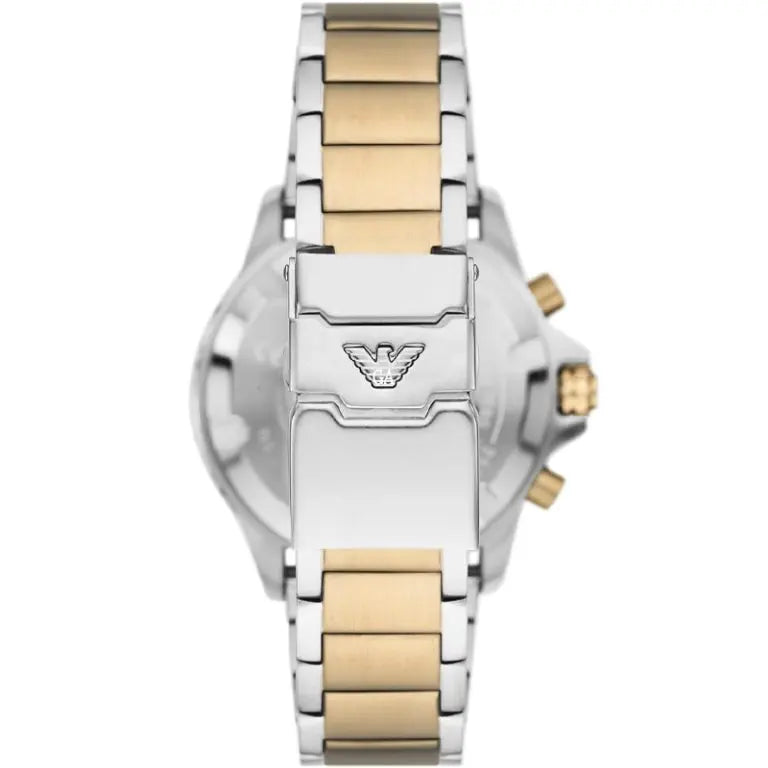 Emporio Armani Men’s Quartz Two-tone Stainless Steel Beige Dial 43mm Watch AR 11606