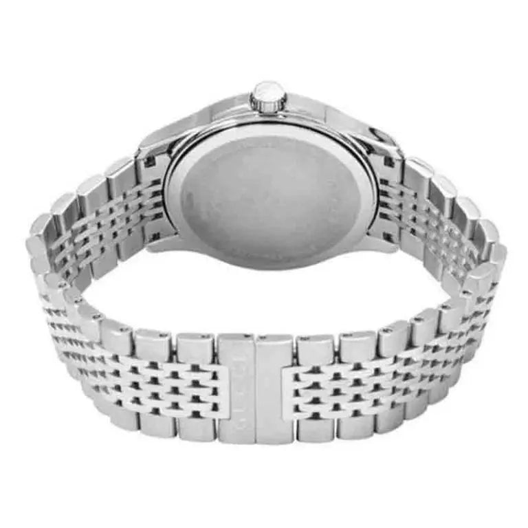 Gucci Men’s Swiss Made Quartz Stainless Steel Black Dial 38mm Watch YA126405