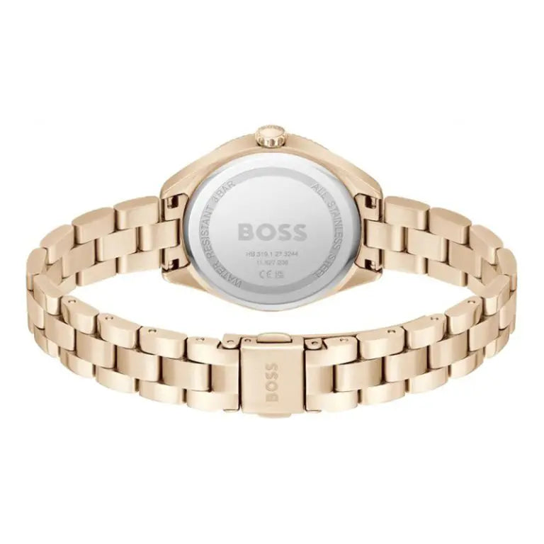 Hugo Boss Women’s Quartz Rose Gold Stainless Steel Sage Red Dial 32mm 1502728 - twentyfour