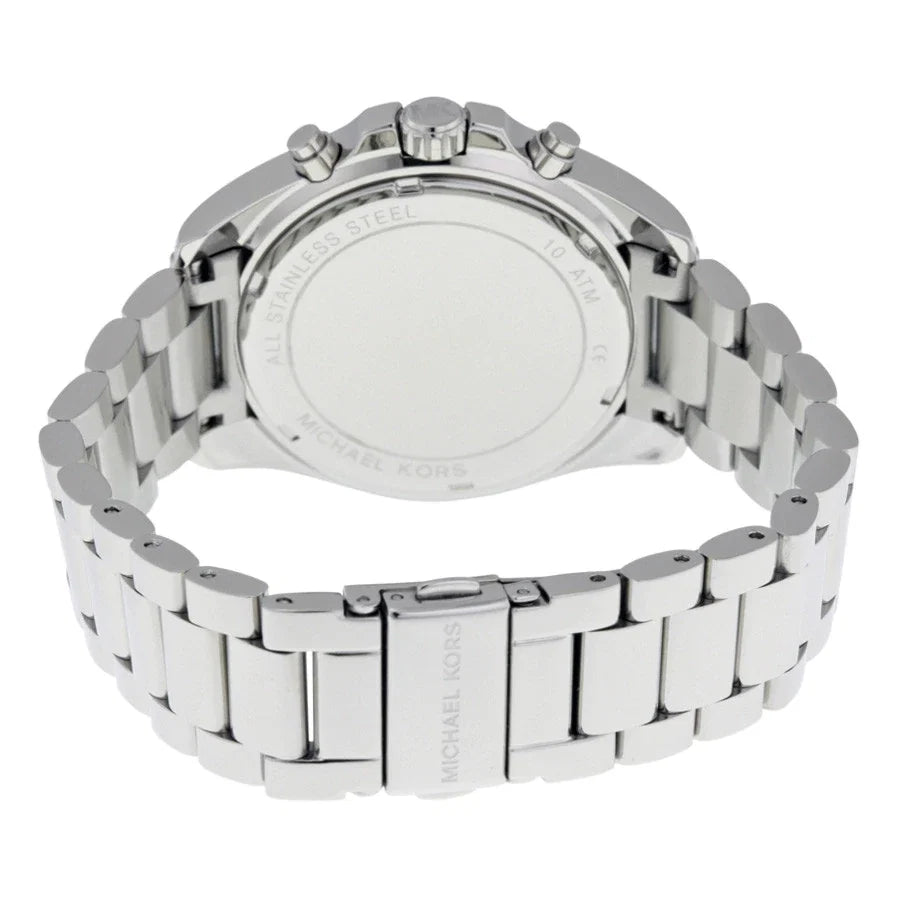 Michael Kors Unisex Quartz Stainless Steel Silver, Crystal Pave Dial 43mm Watch MK6320 - twentyfour
