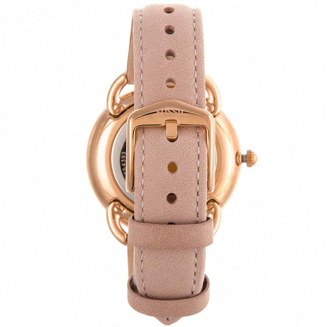 Fossil Women’s Quartz Pink Leather Strap White Dial 35mm ES4393 - twentyfour