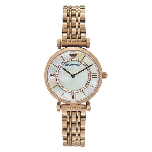 Emporio Armani Women’s Analog Stainless Steel Mother of pearl Dial 32mm AR1909 - twentyfour